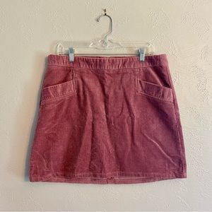 a.n.a Corduroy Dusty Rose Mauve A-Line Skirt Size 14